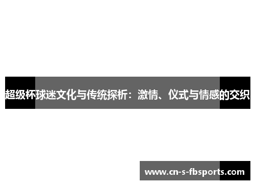 超级杯球迷文化与传统探析:激情、仪式与情感的交织 超级杯球迷文化与传统探析:激情、仪式与情感的交织